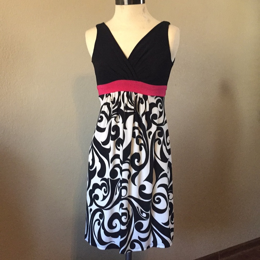 Black/Hot Pink and White Dress!